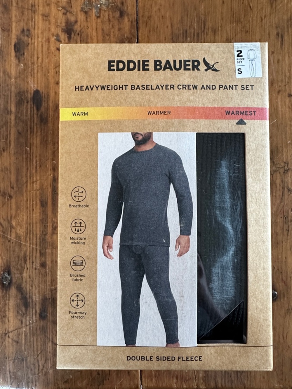 Eddie Bauer Men's Heavyweight Baselayer Crew & Pant Set - Charcoal Gray
